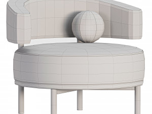 Bonaldo Neuilly Lounge Armchair 3D Модель