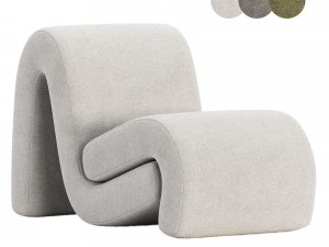 Sill&oacute;n Curva Modelo 3D