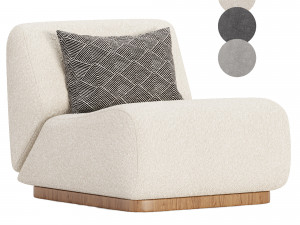 Rotondo Fireside Chair 3D Model
