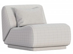 Rotondo Fireside Chair 3D Model