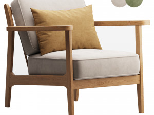 Cody Upholstered Armchair 3D 모델