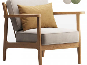 Sill&oacute;n tapizado Cody Modelo 3D