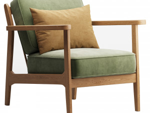 Cody Upholstered Armchair 3D Модель