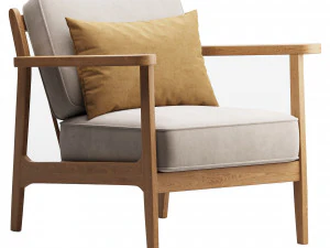 Cody Upholstered Armchair 3D Model