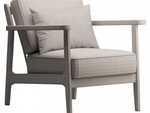 Cody Upholstered Armchair 3D Model