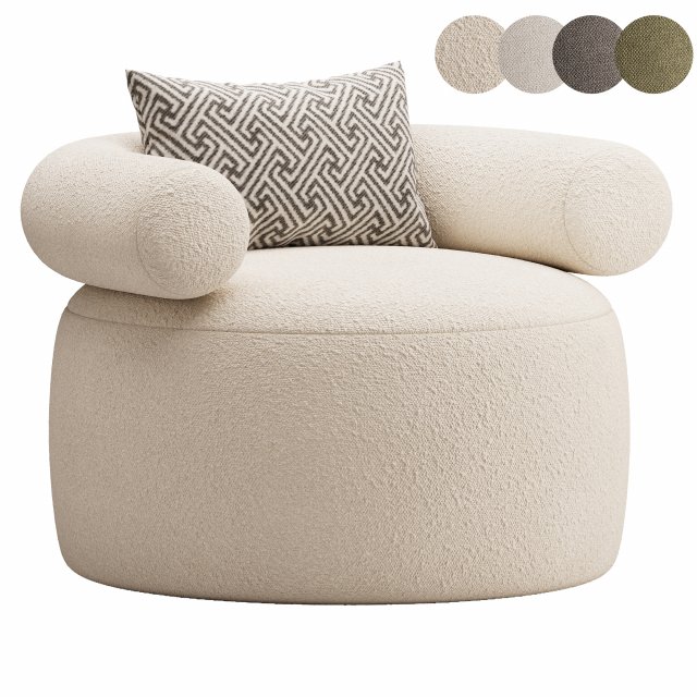 Armchair Tirella 3D मॉडल .c4d .max .obj .3ds .fbx .stl .blend 