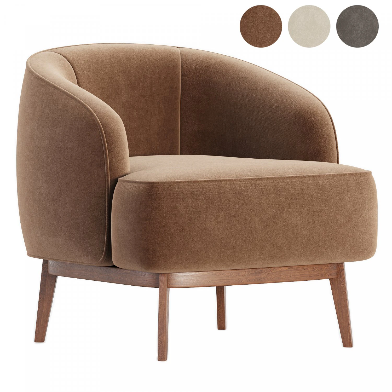 Megan Armchair 3D Model .c4d .max .obj .3ds .fbx .stl .blend 