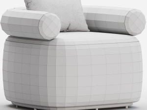 Huggy Swivel Armchair 3D Model