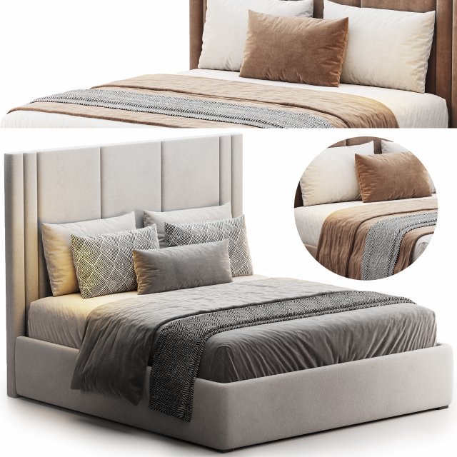 Bed WALES 3D Model .c4d .max .obj .3ds .fbx .stl .blend 