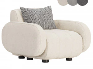 Jonathan Adler Brigitte Club Chair 3D Model