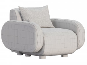 Jonathan Adler Brigitte Club Chair Model 3D