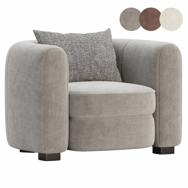 Buenos Aires Armchair 3D 模型 .c4d .max .obj .3ds .fbx .stl .blend 