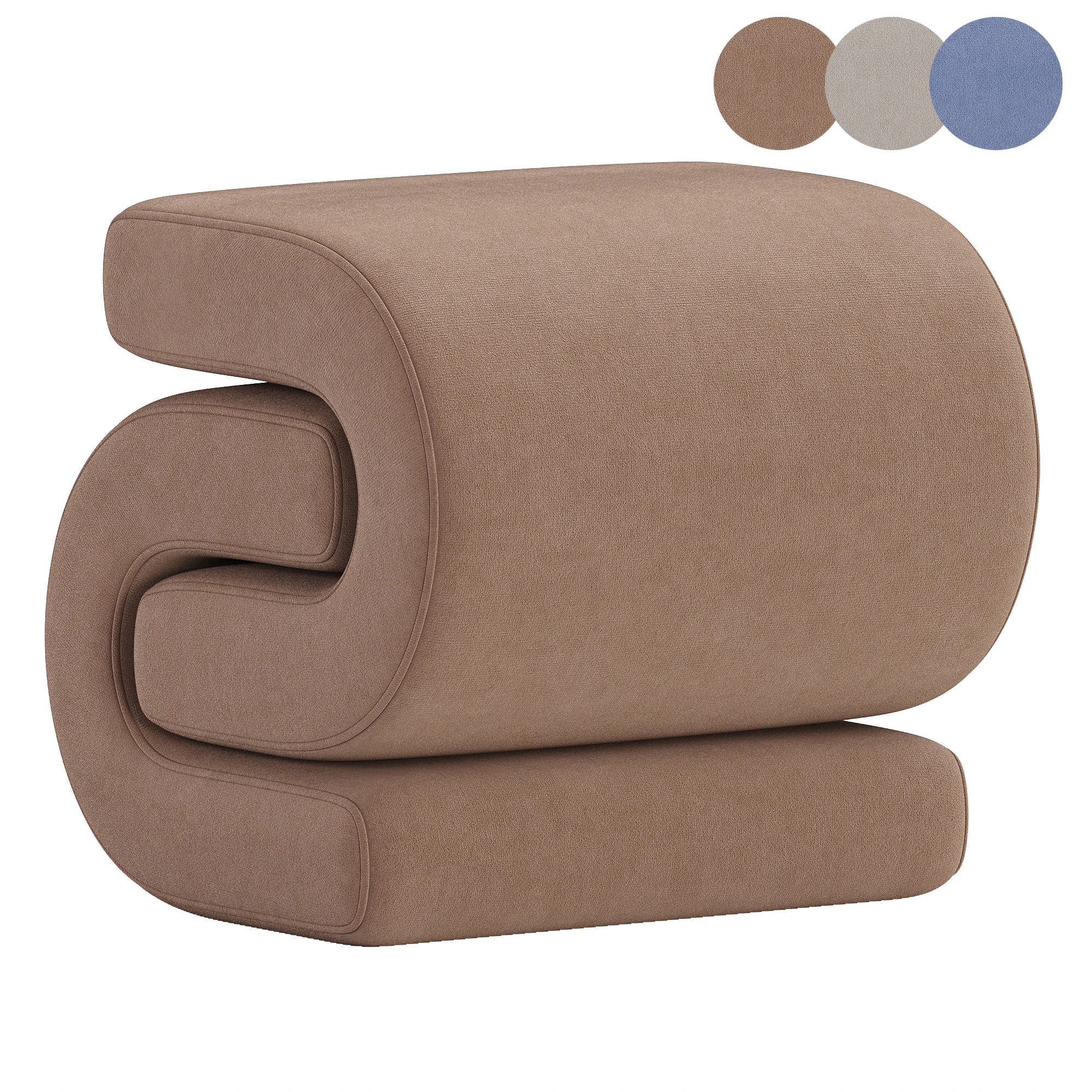 Comfortable Vanity Stool 3D Model .c4d .max .obj .3ds .fbx .stl .blend 