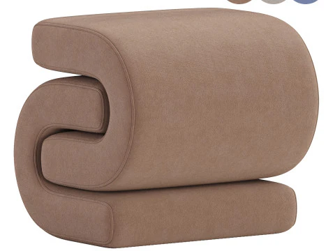 Comfortable Vanity Stool 3D Model