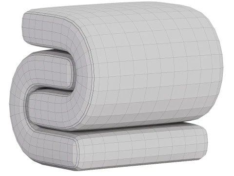 Comfortable Vanity Stool 3D Model