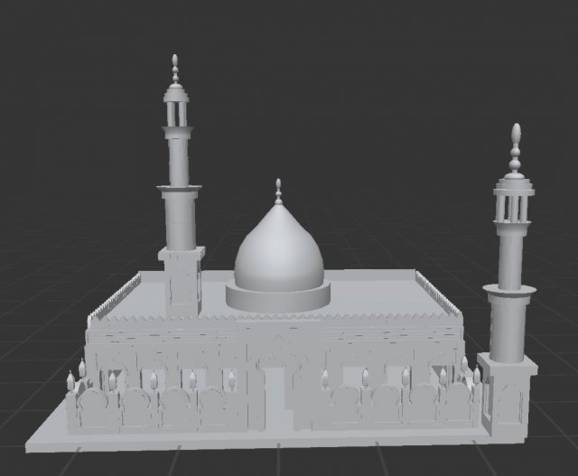 Masjid Modello 3D .c4d .max .obj .3ds .fbx .stl .blend 