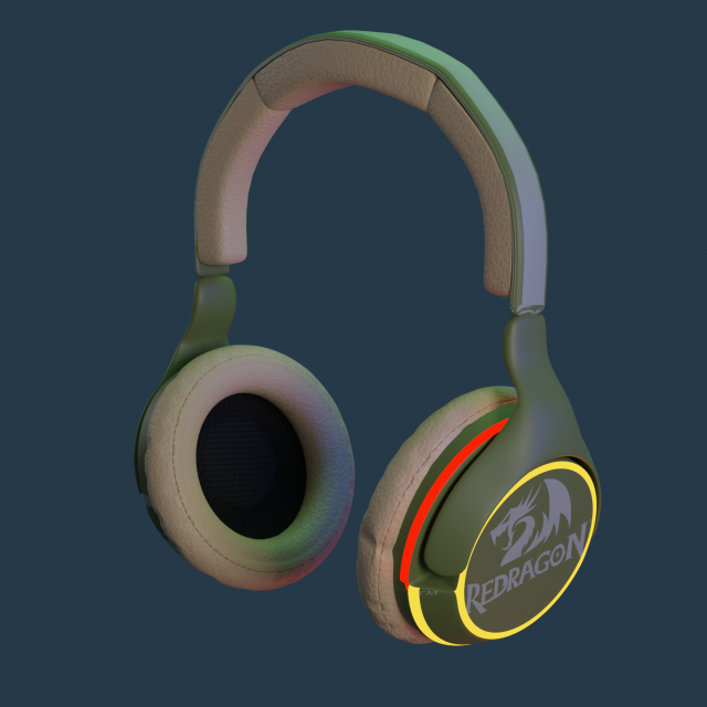 3d Headphones 3D Model .c4d .max .obj .3ds .fbx .stl .blend 