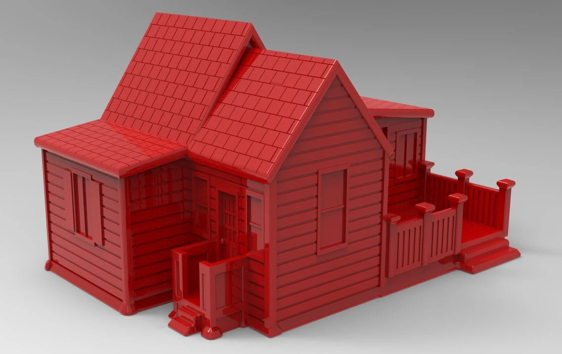 Christmas House 3D Print Model .c4d .max .obj .3ds .fbx .stl .blend