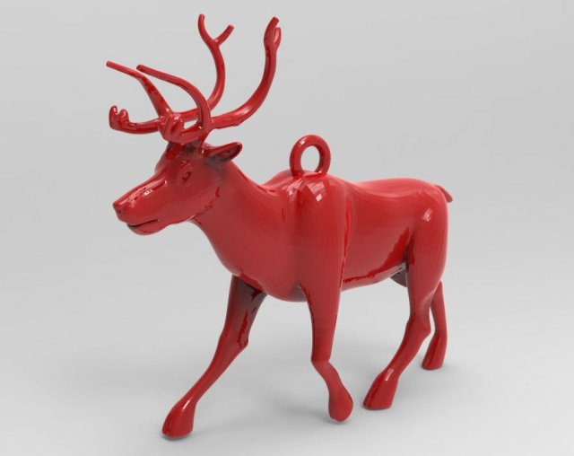 Deer keychain 3D 打印模型 .c4d .max .obj .3ds .fbx .stl .blend 