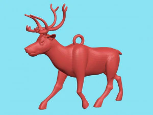 Deer keychain 3D Print Model