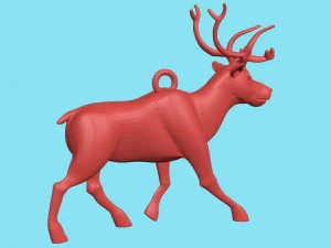 Deer keychain 3D Print Model