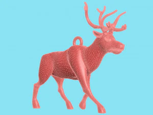 Deer keychain 3D Print Model