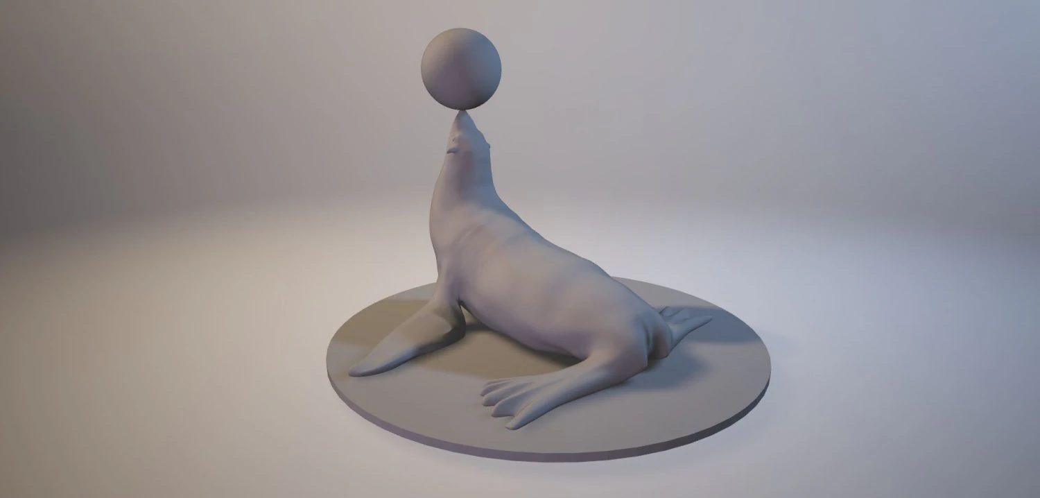 Seal 3D Print Model .c4d .max .obj .3ds .fbx .stl .blend