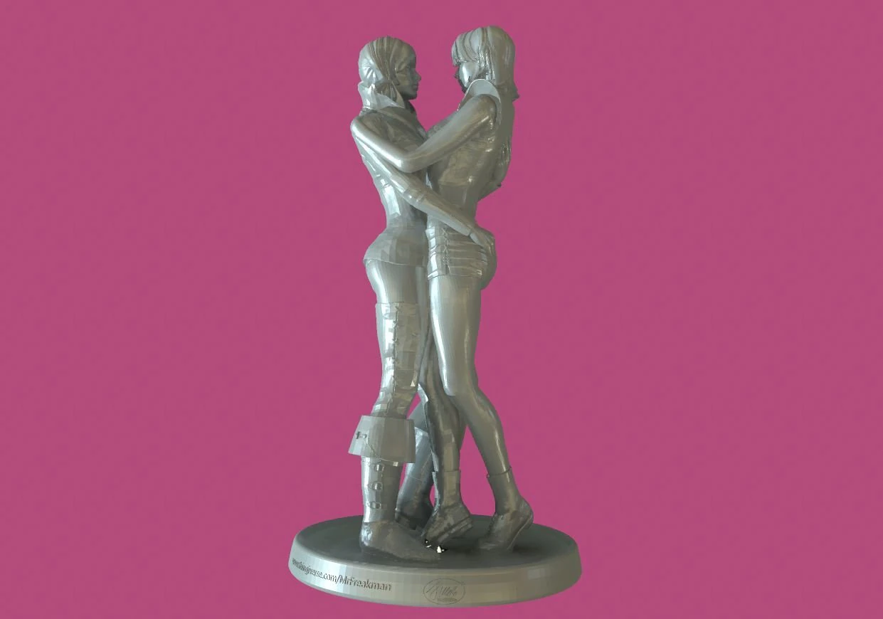 Girlfriend 3D Print Model .c4d .max .obj .3ds .fbx .stl .blend 