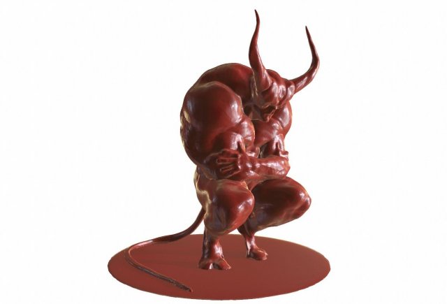 Devil Model Cetak 3D .c4d .max .obj .3ds .fbx .stl .blend 