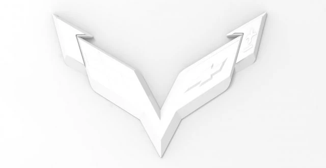 Corveta com logotipo Modelo de Impressão 3D .c4d .max .obj .3ds .fbx .stl .blend