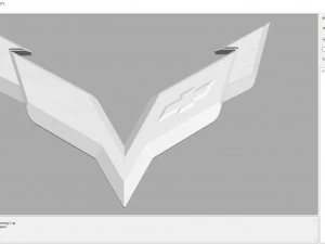 Corveta com logotipo Modelo de Impressão 3D