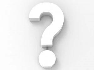 Ponto de interrogação do logotipo Modelo de Impressão 3D