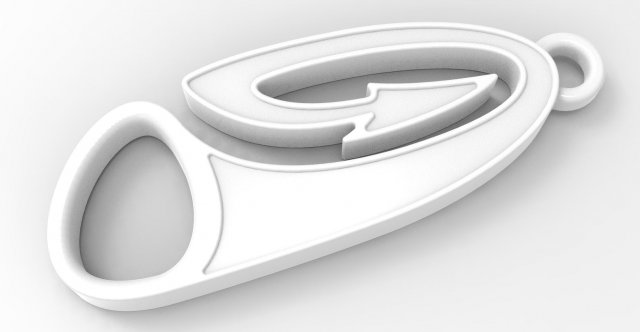 Keychain Dragons tail Modello di stampa 3D .c4d .max .obj .3ds .fbx .stl .blend 