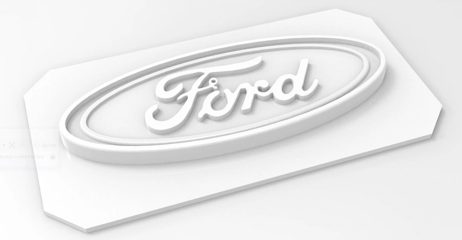 Logo F-ord 2 3D Print Model .c4d .max .obj .3ds .fbx .stl .blend