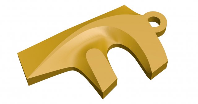 Keychain Fusion 3D Print Model .c4d .max .obj .3ds .fbx .stl .blend 