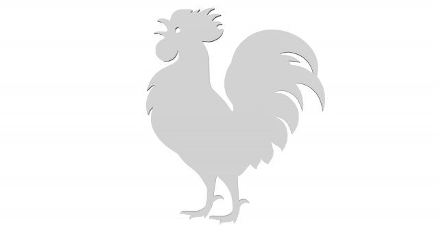 Logo Rooster 3Dプリントモデル .c4d .max .obj .3ds .fbx .stl .blend 