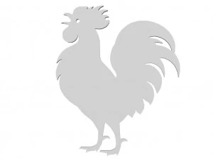 Logo Rooster 3D Print Model