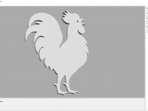 Logo Rooster 3Dプリントモデル