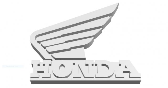 Logo Honda 2 Model Cetak 3D .c4d .max .obj .3ds .fbx .stl .blend