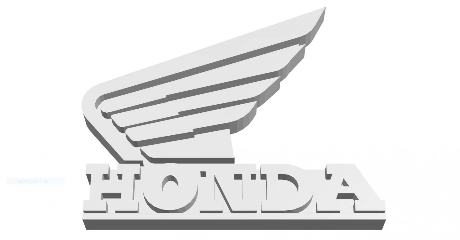 Logo Honda 2 3D Print Model .c4d .max .obj .3ds .fbx .stl .blend 