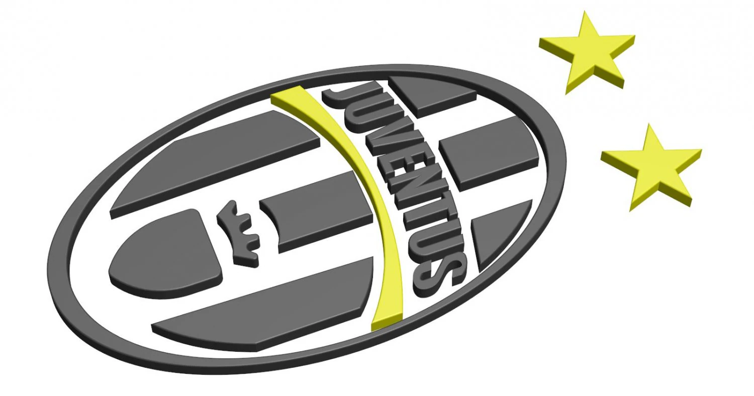Logo juventus 3D Print Model .c4d .max .obj .3ds .fbx .stl .blend 