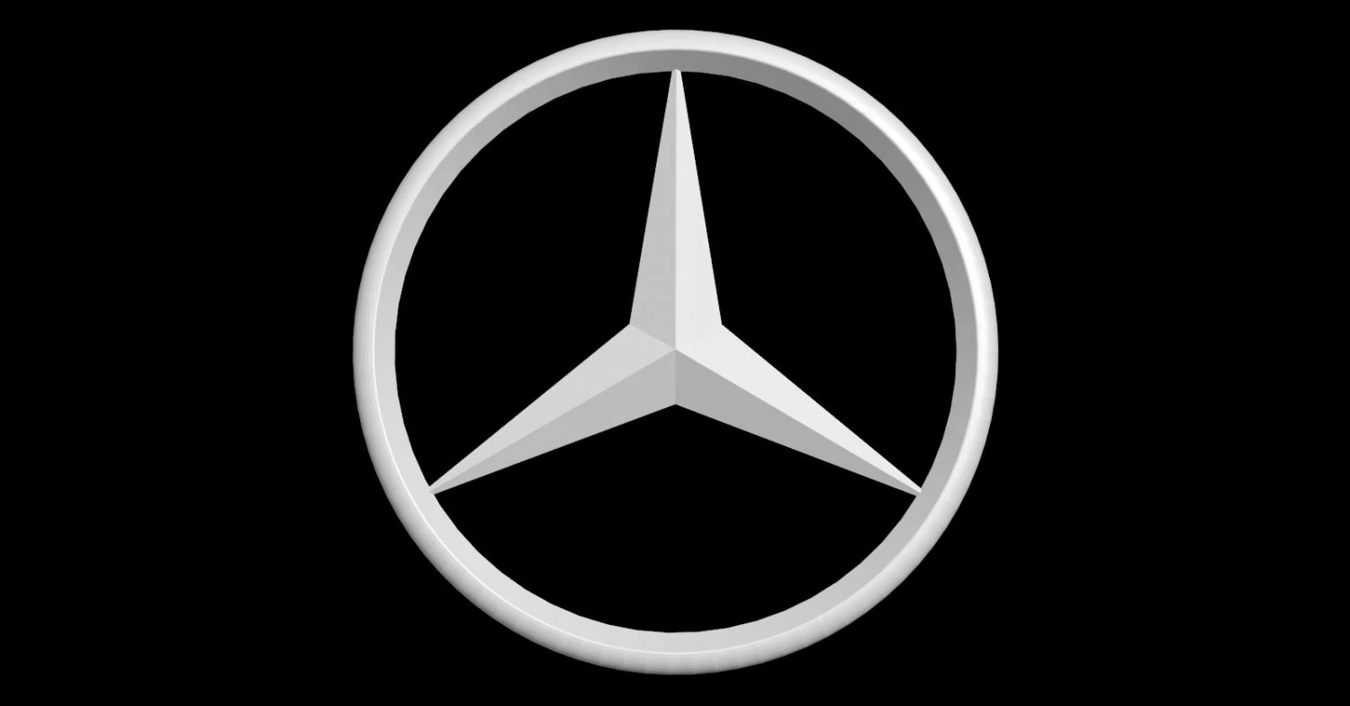 Logotipo mercedes benz Modelo de impresión 3D .c4d .max .obj .3ds .fbx .stl .blend