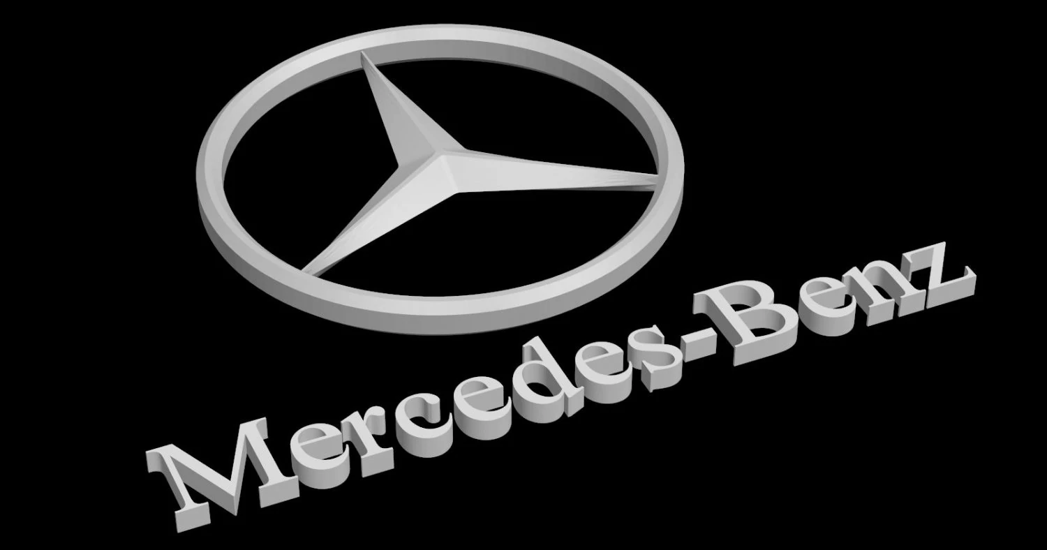 Logo mercedes 3D Print Model .c4d .max .obj .3ds .fbx .stl .blend 