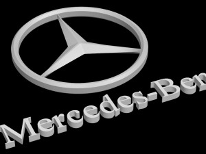 Logo mercedes 3D 打印模型