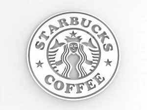 Logotipo Starbucks Modelo de Impressão 3D