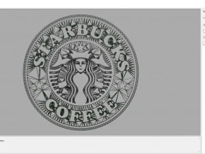 スターバックスのロゴ 3Dプリントモデル