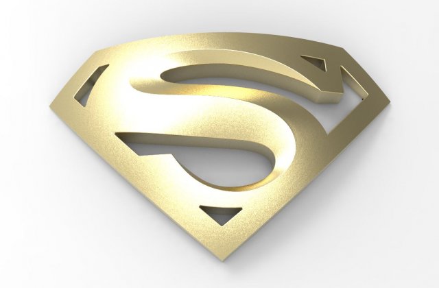 Logo superman 3D Baskı Modeli .c4d .max .obj .3ds .fbx .stl .blend 