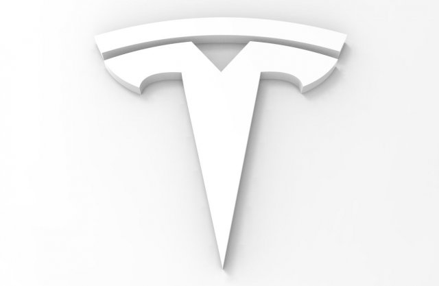 Logo Tesla 3D Print Model .c4d .max .obj .3ds .fbx .stl .blend 