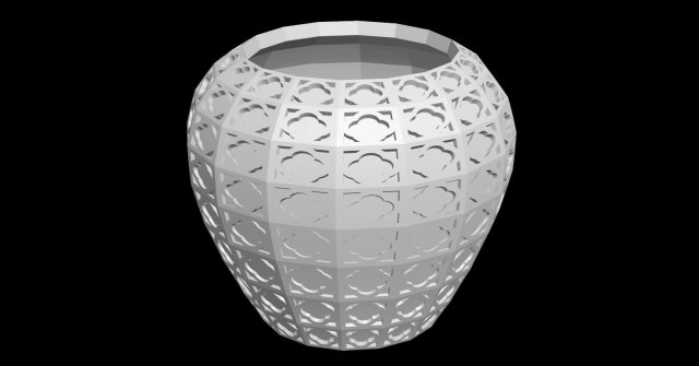 Flower pot 3D-printmodel .c4d .max .obj .3ds .fbx .stl .blend 