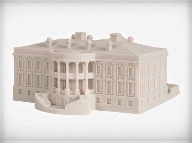White House 3D Принт Модель .c4d .max .obj .3ds .fbx .stl .blend 
